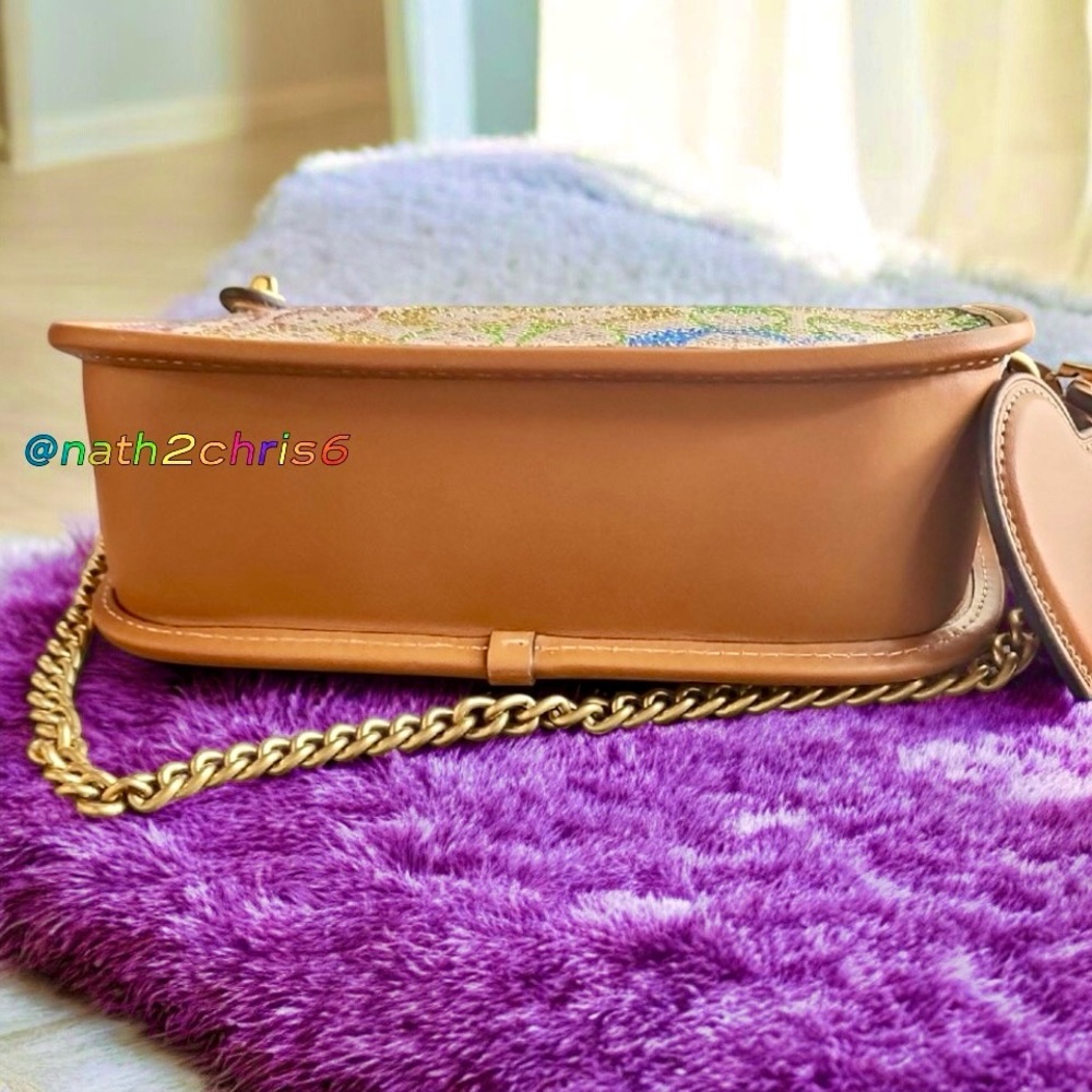 Coach Swinger Small Crystal Signature Jacquard Bag 20 with Chain NWT! - Picture 9 of 16